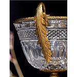 Чаша из прозрачного стекла с ручками и ободком из бронзы Eden Garden варинант исполнения - 3 | Loft Concept в Воронеже