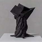 Скульптура «Окаменелый рост», Черный объект варинант исполнения - 2 | Loft Concept в Воронеже