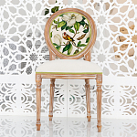 Стул бежевый из натурального бука с изображением птицы в саду Blooming Colored Birds варинант исполнения - 3 | Loft Concept в Воронеже