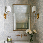 Зеркало прямоугольное в фактурной золотой раме Reflective Fabric варинант исполнения - 2 | Loft Concept в Воронеже