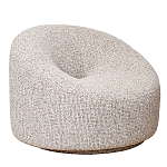 Кресло вращающееся круглой формы из серого шенилла Favorite Vacation Place варинант исполнения - 4 | Loft Concept в Воронеже