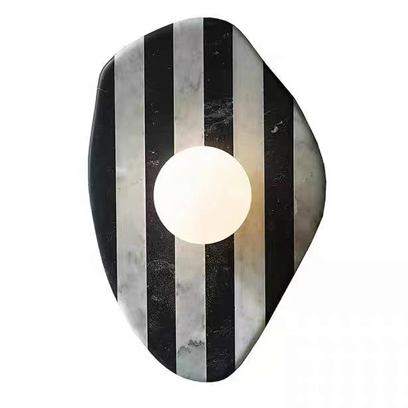 Бра полосатое из мрамора Shaw Marble Lighting Черно-белый Прозрачный Красный Бра полосатое из мрамора Shaw Marble Lighting Черно-белый Прозрачный Красный в Воронеже | Loft Concept