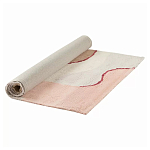 Ковер из хлопка с абстрактным принтом бежевого цвета Elysian Flow Blush варинант исполнения - 2 | Loft Concept в Воронеже