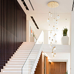 Каскадная люстра с плафонами в виде хрустальных сфер Esme Sphere Crystal Brass Cascade Chandelier 25 варинант исполнения - 2 | Loft Concept в Воронеже