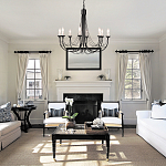 Люстра черного цвета ручной работы с канделябрами и переплетенной проволочной драпировкой Elstead Lighting варинант исполнения - 6 | Loft Concept в Воронеже