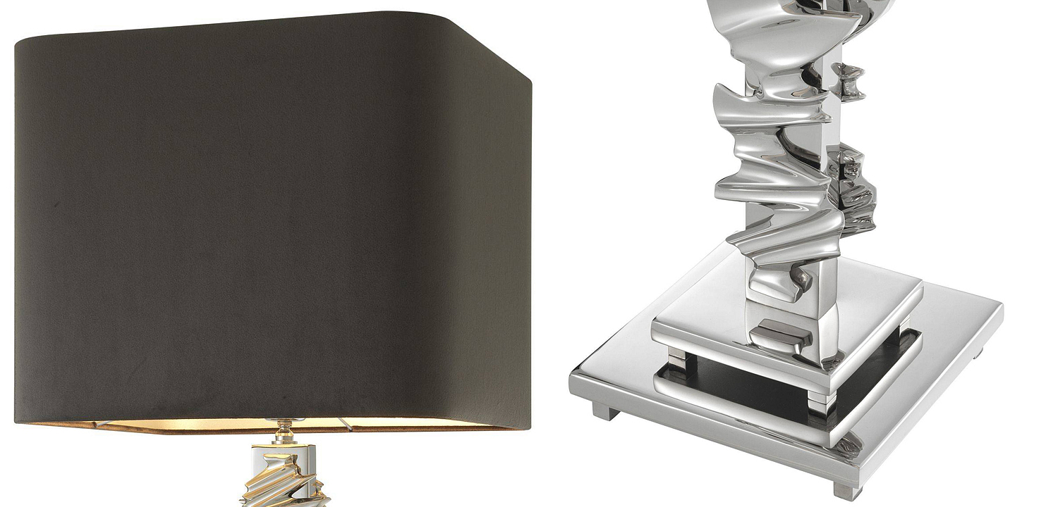 Настольная лампа Eichholtz Table Lamp Abruzzo Nickel Настольная лампа Eichholtz Table Lamp Abruzzo Nickel - Loft-Concept в Воронеже