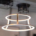 Люстра золотого цвета с 2-мя светодиодными кольцами Eurofase варинант исполнения - 8 | Loft Concept в Воронеже