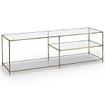 ТВ-тумба из стекла и металла Tingey Metal Glass TV Stand варинант исполнения - 2 | Loft Concept в Воронеже