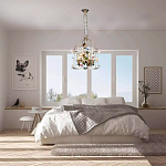 Люстра в виде клетки с цветами Flower Cell варинант исполнения - 4 | Loft Concept в Воронеже