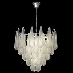 Люстра с подвесками из рифленного стекла в форме капель Textured Glass Chandelier варинант исполнения - 13 | Loft Concept в Воронеже