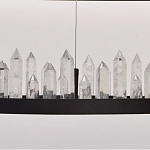 Люстра с двумя кольцами черного цвета с хрустальными элементами QUARTZ CRYSTAL варинант исполнения - 6 | Loft Concept в Воронеже