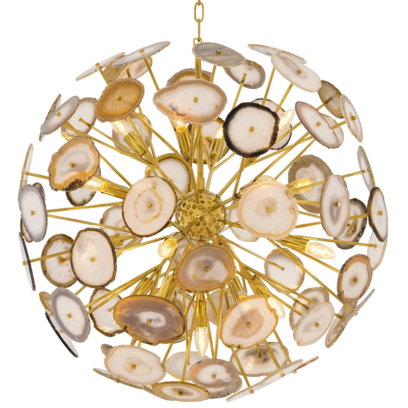Люстра Chandelier Branquinho L Глянцевое золото Бежево-серый в Воронеже | Loft Concept 