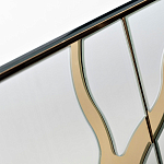 Консоль с ящиками зеркальная с золотым декором Gold Painted Mirror Console варинант исполнения - 3 | Loft Concept в Воронеже