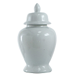 Ваза белая с крышкой однотонная Chinoiserie Ceramics варинант исполнения - 1 | Loft Concept в Воронеже