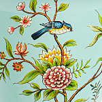 Настольная лампа голубая с изображением птиц Slip Away варинант исполнения - 6 | Loft Concept в Воронеже