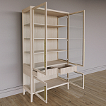 Витрина Primo со стеклянными фасадами и буфетом шпон Светлый дуб варинант исполнения - 4 | Loft Concept в Воронеже