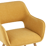 Стул в рогожке желтого цвета NEASAN STOOL варинант исполнения - 7 | Loft Concept в Воронеже