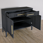 Буфет Primo с двумя ящиками и двумя фасадами Черный дуб варинант исполнения - 4 | Loft Concept в Воронеже