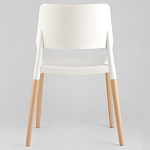 Пластиковый стул на ножках из массива бука Ferret White варинант исполнения - 6 | Loft Concept в Воронеже