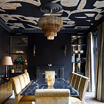 Обои ручная роспись в стиле Арт-деко Symphony Original colourway on Flint silk dupion варинант исполнения - 2 | Loft Concept в Воронеже