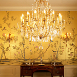 Обои ручная роспись Badminton Deep Rich Gold gilded paper варинант исполнения - 4 | Loft Concept в Воронеже