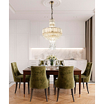 Люстра с декором из мрамора и хрусталя Dione Marble Crystal Chandelier варинант исполнения - 2 | Loft Concept в Воронеже