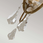 Бра с овальным зеркальным основанием с лампой в виде свечи и хрустальными подвесками Feiss варинант исполнения - 4 | Loft Concept в Воронеже