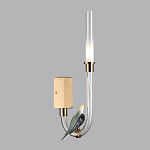 Бра с прозрачной изогнутой трубкой и декоративной фигуркой птицы Ganthea варинант исполнения - 3 | Loft Concept в Воронеже