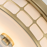 Потолочный светильник для ванных комнат цвета латунь в виде металлической клетки с геометрическими узорами Quoizel варинант исполнения - 4 | Loft Concept в Воронеже