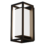 Уличный настенный светильник прямоугольный с чёрной рамкой Высота 35 см Geometric Glow варинант исполнения - 1 | Loft Concept в Воронеже