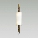 Бра с цилиндрическим белым плафоном на бронзовом основании с вертикальным декором из металлических трубок Sohne варинант исполнения - 2 | Loft Concept в Воронеже