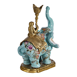Подсвечник в виде слона из фарфора с бронзовыми элементами Elephant in the Garden of Eden варинант исполнения - 3 | Loft Concept в Воронеже