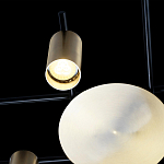 Потолочный светильник с 8-ю цилиндрическими плафонами цвета латунь TRIBES CHANDELIER варинант исполнения - 5 | Loft Concept в Воронеже