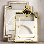 Зеркало прямоугольное Golden Classic Ornament Mirror варинант исполнения - 5 | Loft Concept в Воронеже