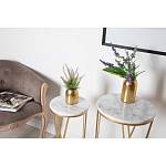 Столик дизайнерский Beige marble варинант исполнения - 3 | Loft Concept в Воронеже