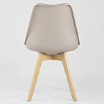 Стул с основой из пластика и мягким сиденьем Arvika Beige варинант исполнения - 4 | Loft Concept в Воронеже