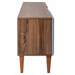 ТВ-тумба серая из массива бука с 2-мя дверками и ящиком Wenge Light варинант исполнения - 3 | Loft Concept в Воронеже