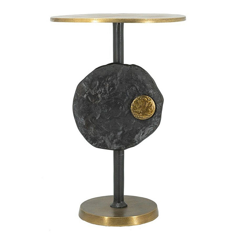 Столик приставной с абстрактным основанием и акцентом в виде золотистого диска Heavenly Space  в Воронеже | Loft Concept 