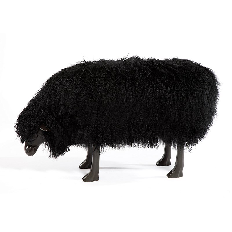 Банкетка Овечка черная Sheep Bench Black head down Черный Графит в Воронеже | Loft Concept 