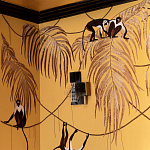 Обои с вышивкой ручной работы Étienne Original colourway on wool sateen варинант исполнения - 6 | Loft Concept в Воронеже