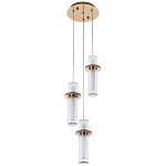 Подвесной светильник золото Trio Odile Acrylic Tube Hanging Lamp Gold варинант исполнения - 3 | Loft Concept в Воронеже