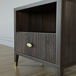 Прикроватная тумбочка с полкой Elsa Dreams Walnut  варинант исполнения - 3 | Loft Concept в Воронеже