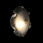 Бра в форме прозрачного стеклянного цветка с рельефной текстурой Textured Glass варинант исполнения - 2 | Loft Concept в Воронеже