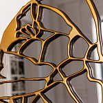 Зеркало кругле в декоративной раме золотого цвета Golden Ratio варинант исполнения - 2 | Loft Concept в Воронеже