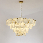 Люстра подвесная четырехъярусная с подвесками в форме дисков Cryptocrystalline Stone варинант исполнения - 7 | Loft Concept в Воронеже