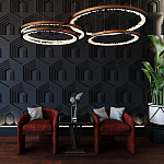 Гипсовая 3D Панель HEXAGON TEMPLE варинант исполнения - 1 | Loft Concept в Воронеже