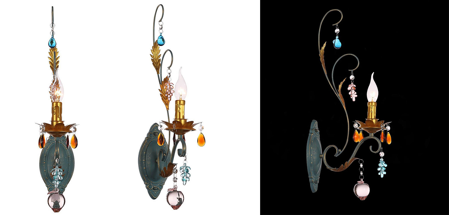 Бра Colored Glass Pendant Sconce Бра Colored Glass Pendant Sconce - Loft-Concept в Воронеже