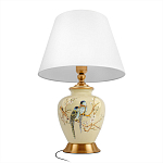 Настольная лампа бежевая с изображением птиц Slip Away варинант исполнения - 3 | Loft Concept в Воронеже