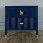 Тумба прикроватная с двумя ящиками Elsa Dreams Blue варинант исполнения - 5 | Loft Concept в Воронеже