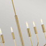 Люстра с 6-ю лампами на тонких изогнутых рожках в современном стиле Feiss варинант исполнения - 6 | Loft Concept в Воронеже
